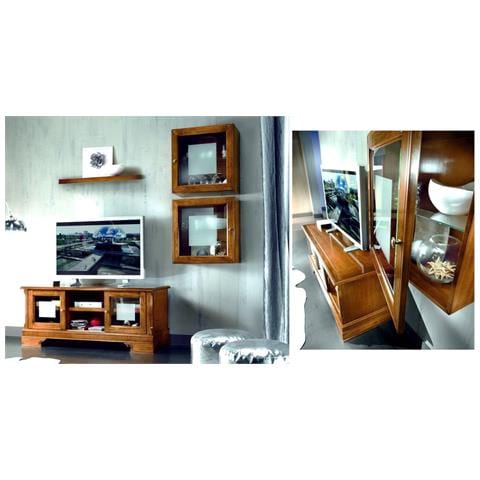 Parete Attrezzata Classica Porta Tv Legno Bassano - Foto 1