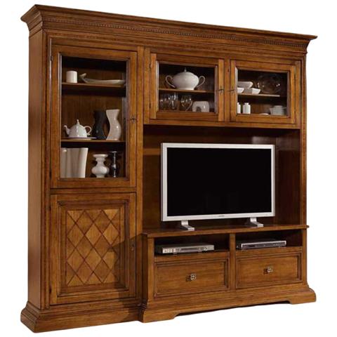 Parete Attrezzata In Legno Noce Bassano L. 230 P. 57 H. 235 - Foto 1