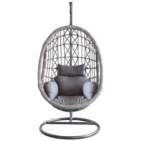 Dondolo A Sospensione Da Giardino In Acciaio E Wicker Con Cuscino Swing - Foto 1