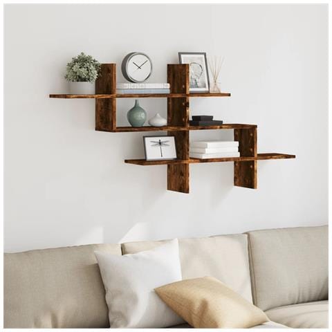 Mensola A Muro Rovere Fumo 124,5x18x60,5 Cm In Truciolato - Foto 3