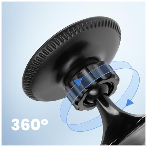 Supporto Auto Magnetico Per Telefono Per Tesla Model S / X Rotante, Nero - Foto 2