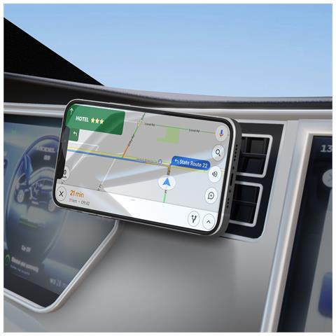 Supporto Auto Magnetico Per Telefono Per Tesla Model S / X Rotante, Nero - Foto 5