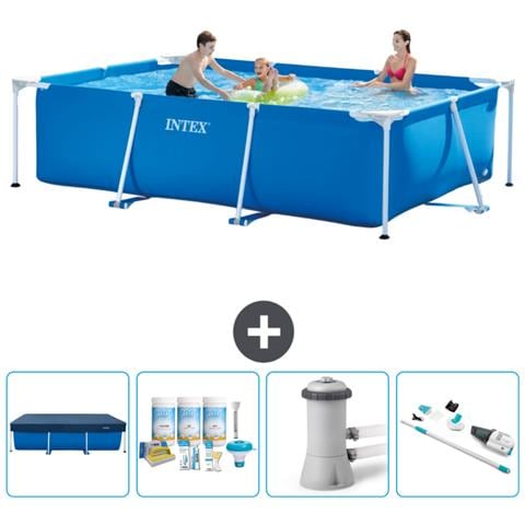 Piscina Fuori Terra - Rettangolo - 300x200x75 Cm - Blu - Include Accessori Coordinati Cb5 - Foto 1
