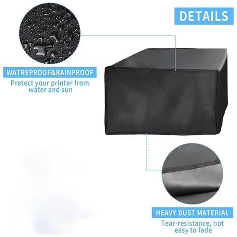 Copertura Antipolvere Per Stampante 53.2x42x35cm - Protezione Affidabile In Tessuto Oxford Nero - Foto 9