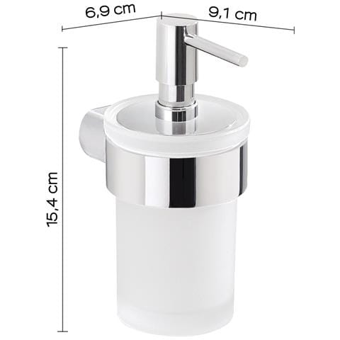 Dosasapone Con Erogatore In Plastica Da Muro In Ottone E Cromall Pi81 Gedy Serie Pirenei Cromato - Foto 2