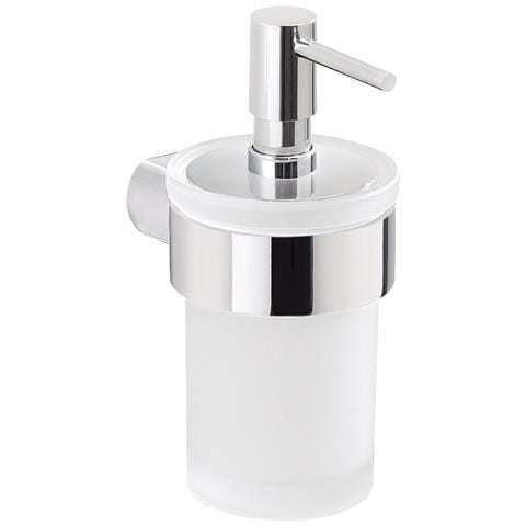 Dosasapone Con Erogatore In Plastica Da Muro In Ottone E Cromall Pi81 Gedy Serie Pirenei Cromato - Foto 1