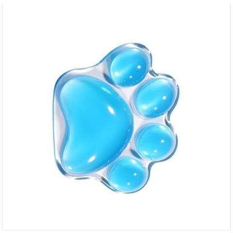 Supporto Per Mouse In Silicone Trasparente: Comfort Ergonomico Per Il Tuo Polso Blue - Foto 3
