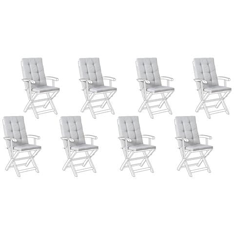 Set Di 8 Cuscini Schiena /seduta Maui Premium Grigio Melange - Foto 2