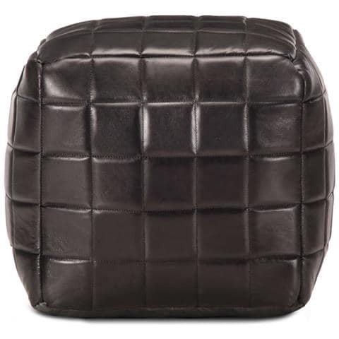 Lusso Casadino -  Pouf Nero 40x40x40 Cm In Vera Pelle Di Capra - Foto 1