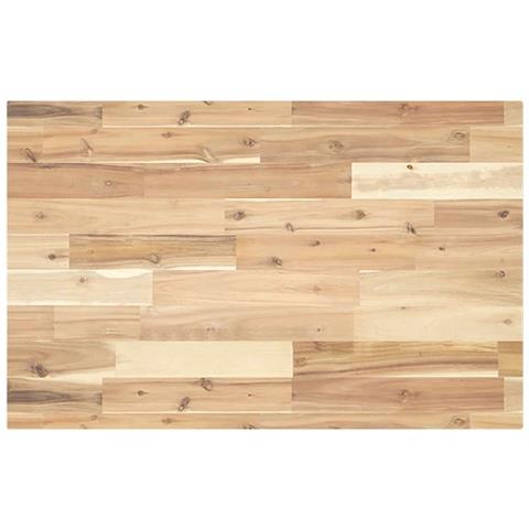 Piano Tavolo Rettangolare 140x50x4cm Legno Massello di Acacia - Foto 1