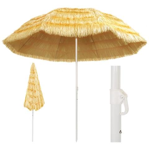 Lusso Casadino -  Ombrellone Da Spiaggia Naturale 300 Cm In Stile Hawaiano - Foto 2