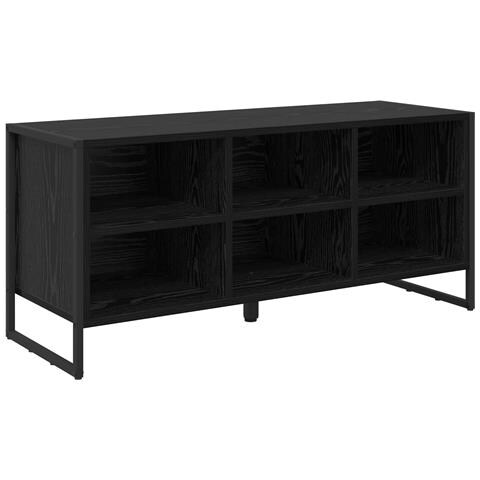 Mobile per scarpe Rovere Nero 60 x 35 x 44 cm Legno multistrato - Foto 1