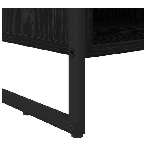 Mobile per scarpe Rovere Nero 60 x 35 x 44 cm Legno multistrato - Foto 9