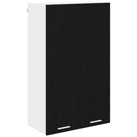 Armadio pensile con porta Riga Rovere Nero 60 x 31 x 100 cm - Foto 1