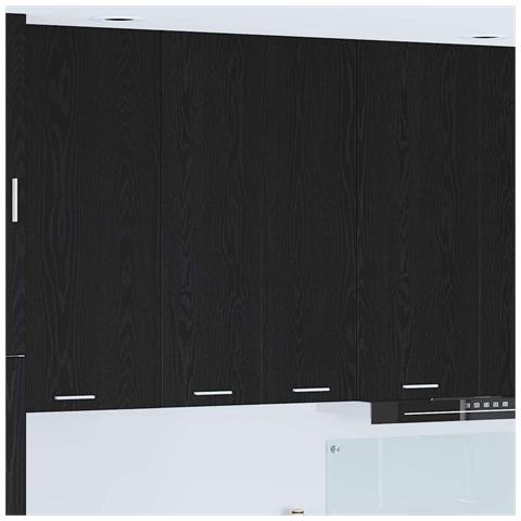 Armadio pensile con porta Riga Rovere Nero 60 x 31 x 100 cm - Foto 2