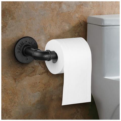 Porta Carta Igienica Industriale In Tubo - Dispenser Da Parete In Ferro - Foto 3