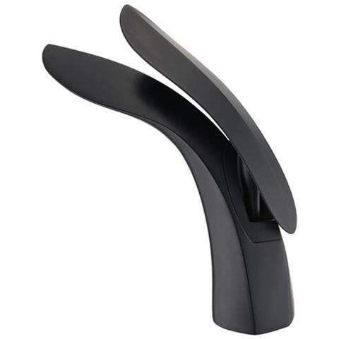 Rubinetto per lavabo da bagno, Blackswan, tipo M89, modello nero opaco, misura 20 cm - Foto 1