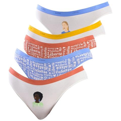 Pack-5 Mutandine Comfort In Cotone Elasticizzato D4c17 Da Donna Dal Design Essenziale E Confortevole Per Le Donne - Foto 1
