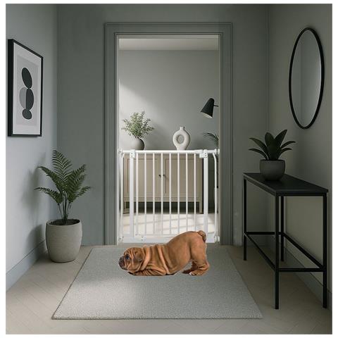 Bettacare Cancelletto Per Cani Elite Extra Alto, 207cm - 216cm, Bianco Opaco, Extra Alto Con 100cm Di Altezza - Foto 2