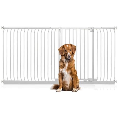 Bettacare Cancelletto Per Cani Elite Extra Alto, 207cm - 216cm, Bianco Opaco, Extra Alto Con 100cm Di Altezza - Foto 1