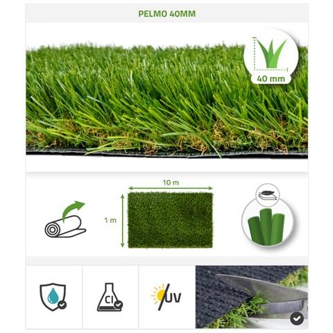 Erba Sintetica Pelmo 1m X 10m - 40mm - Foto 7