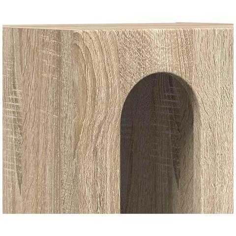 Comodino 2 pcs Rovere Sonoma 40 x 35 x 50 cm Legno multistrato - Foto 9