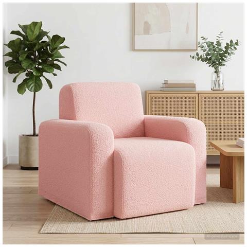 Poltrona Rosa Bouclé - Foto 2