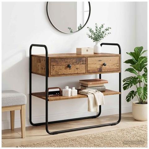 Tavolo consolle Legno antico 80 x 40 x 75 cm - Foto 2