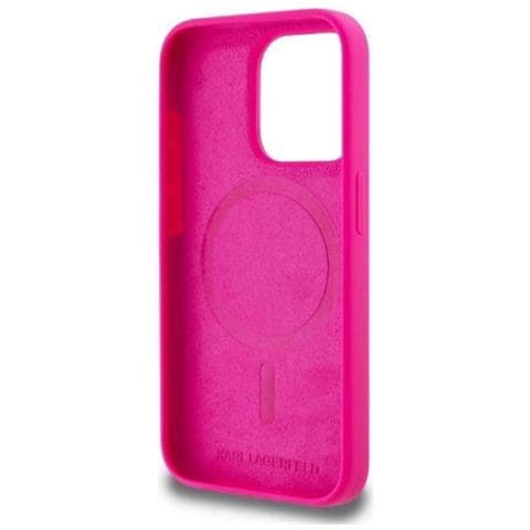 Custodia In Silicone Karl Lagerfeld Per Iphone 15 Pro Max (6.7) Con Magsafe - Fucsia - Foto 7
