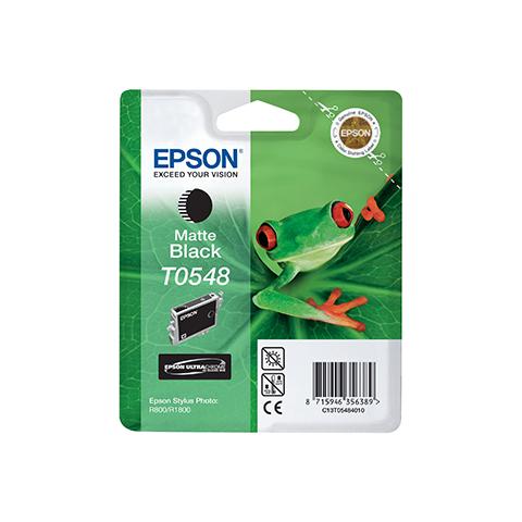 C13T05484020 Cartuccia Ink Originale Nera Opaco per Epson Stylus Foto R800 / R1800 Capacità 550 Pagine - Foto 4
