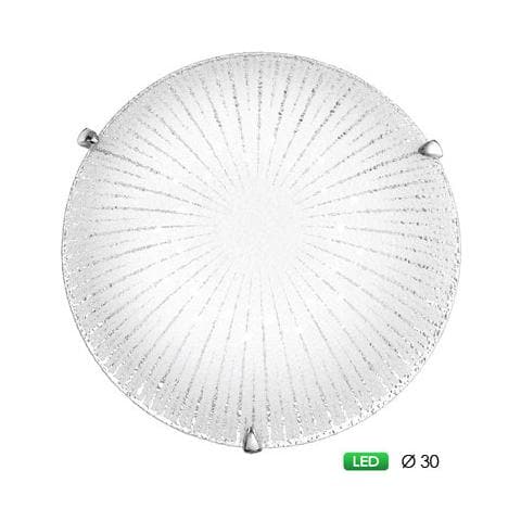 I-CHANTAL / PL30 - Plafoniera a led di colore bianco con decoro originale 14 watt - Foto 2