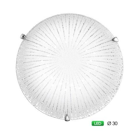 I-CHANTAL / PL30 - Plafoniera a led di colore bianco con decoro originale 14 watt - Foto 1
