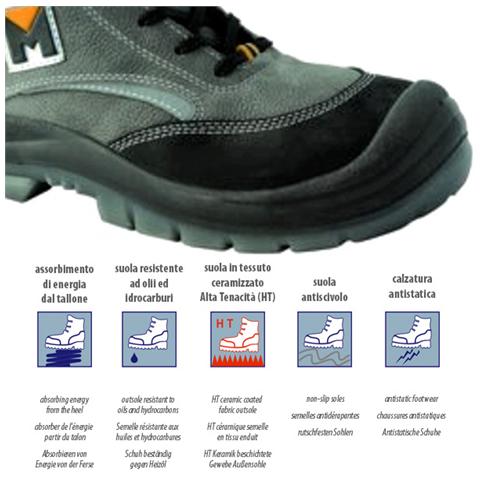 Scarpa antinfortunistica Tessuto Tomaia Nabuk idrorepellente n 39 - Foto 2