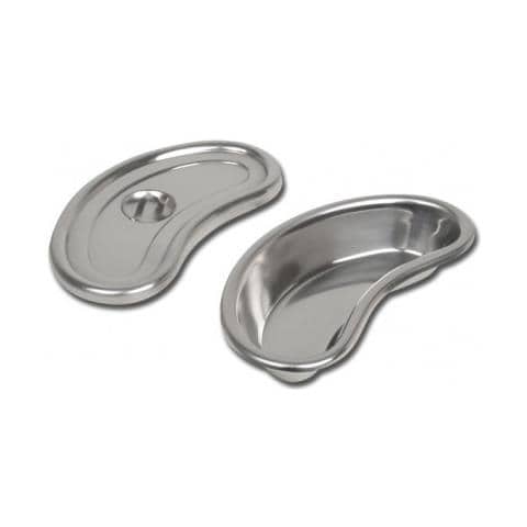 Bacinella Reniforme Inox - Bordo Alto - Con Coperchio - 200 X 95 X 35 Mm - Foto 3