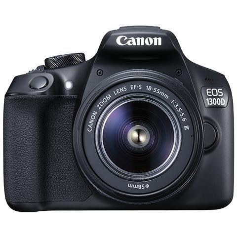 EOS 1300D Kit + EF-S 18-55 DC III Sensore CMOS 18 Mpx Display 3" Filmati Full HD Wi-Fi NFC - Foto 1