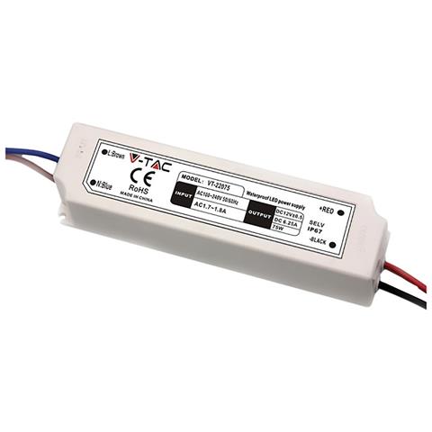 Alimentatore Strisce Led Impermeabile Esterno 12v 75w Ip67 1 Uscita V Tac Vt-22075 3235 - Foto 3