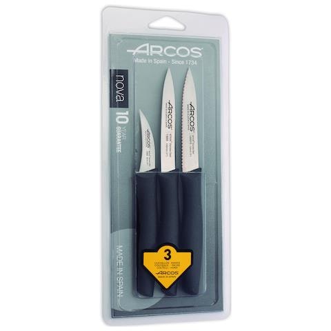 Serie Nova - Set Coltello per Sbucciare - Lama Acciaio Inossidabile Nitrum - Manico Polipropilene Colore Nero - Foto 1