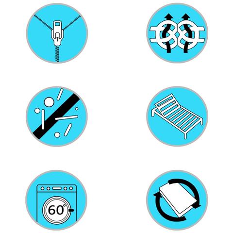 Materasso 90x200 cm 7 Zone Schiuma di Poliuretano 10 cm H2 H3 - Foto 8