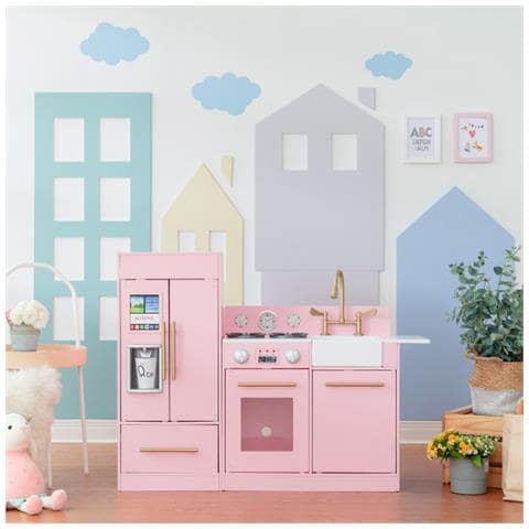 Rosa Cucina Per Bambini Legno Gioco Giocattolo Imitazione Teamson Kids Td-12302p - Foto 5