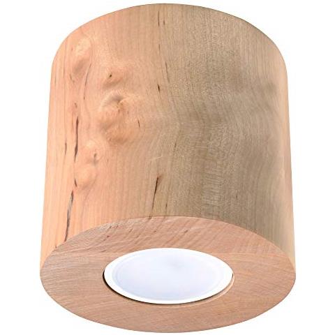 Lampada Led In Legno Naturale, 10 X 10 X 10 Cm - Foto 1