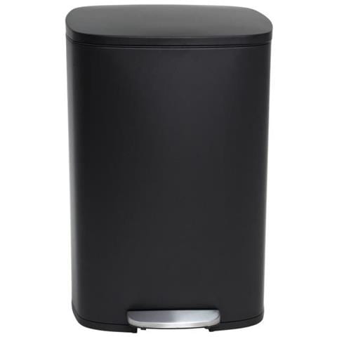 Pattumiera Da Cucina A Pedale - Acciaio Inox Spazzolato Nero Opaco - 50l - Admiral - Foto 1