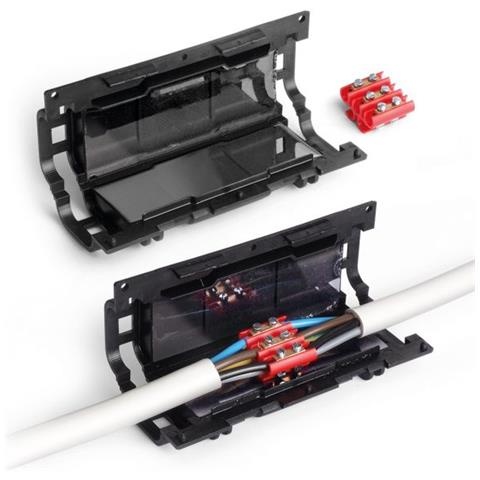 Giunto Piatto In Linea / derivazione Ipx8 Preriempito In Gel 3x6 Con Morsettiera - Raytech Superclik0 - Foto 1
