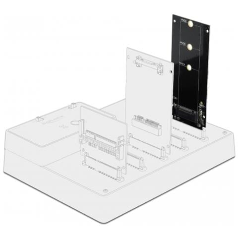 SATA 22 pin maschio per adattatore slot M. 2 chiave B - Foto 2