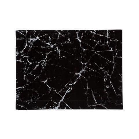 Tagliere, Vetro Con Motivo Marmo, Nero, 30 X 40 Cm - Foto 2