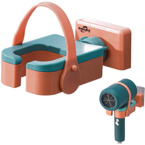 HTN Porta Dell'essiccatore Per Capelli Supporto Per Asciugatrice Per Capelli Montato A Parete Supporto Rotante A 180 Gradi Supporto Per Utensili Da Bagno Con Cinturino Di Fissaggio In Silicone Per Asciugacapelli St