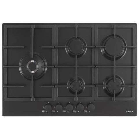 Piano Cottura STR85THBKN a Gas 5 Fuochi Gas Colore Nero - Foto 1