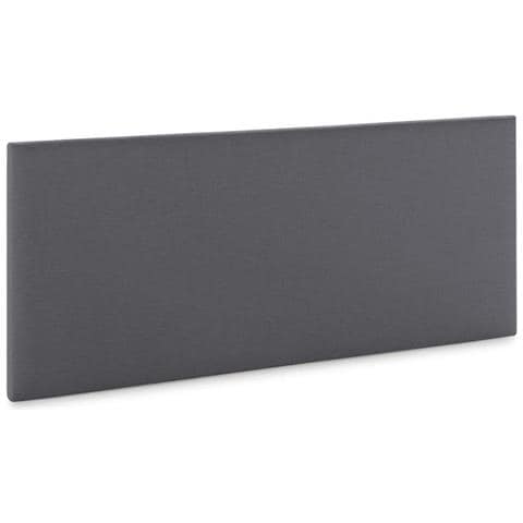 Testiera Aura Rivestita In Tessuto Grigio Scuro 150x60 Cm - Foto 1