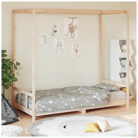 Giroletto per Bambini 90x190 cm in Legno Massello di Pino - Foto 1