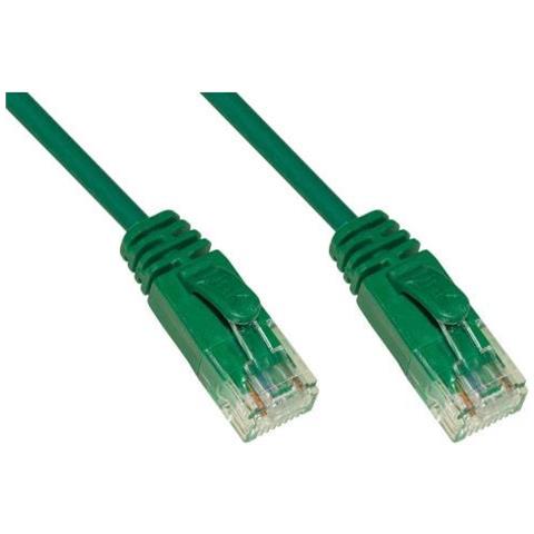 Cavo Rete Categoria 6 Non Schermato Utp Colore Verde Halogenfree Mt 1 Slim - Foto 1
