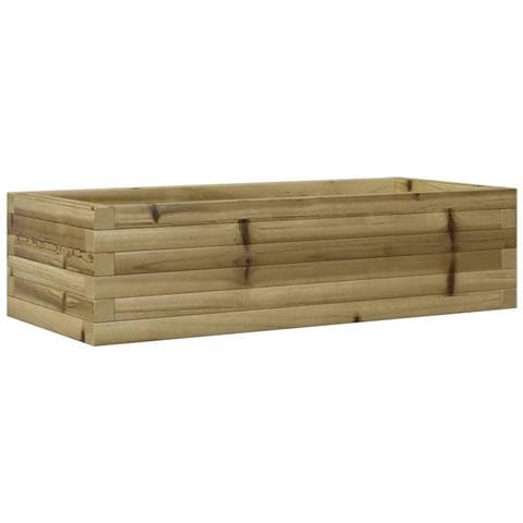 Fioriera Da Giardino 90x40x23 Cm In Legno Di Pino Impregnato - Foto 2